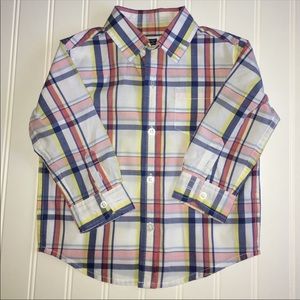 Janie and Jack Plaid Button Down